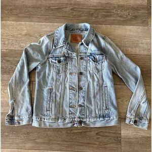Levi's Ex-Boyfriend Trucker Jacket | Women's XS | Distressed Light Wash Denim